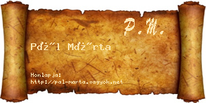 Pál Márta névjegykártya