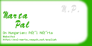 marta pal business card